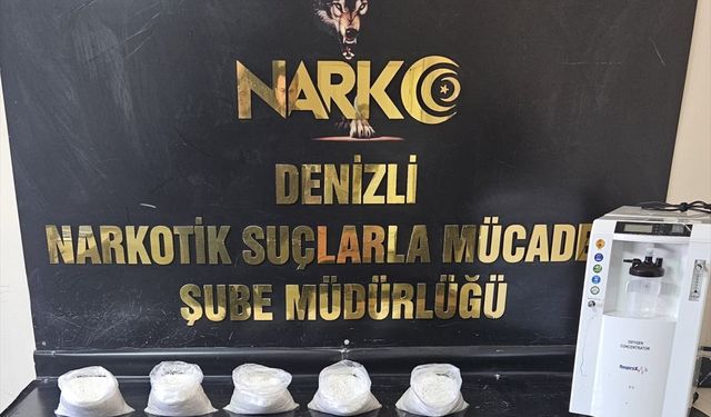 Denizli'de solunum cihazına gizlenmiş uyuşturucu ele geçirildi