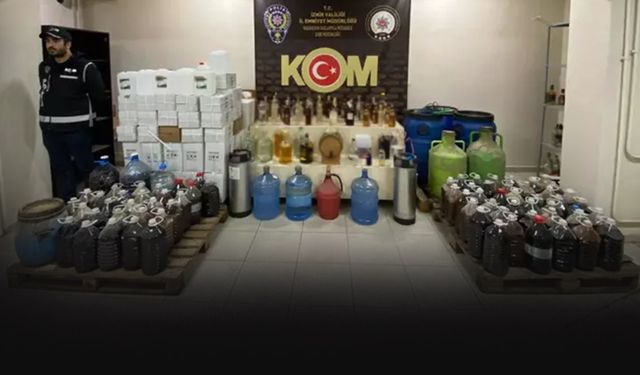 İzmir'de yılbaşı öncesi 'kaçak içki' operasyonu... Tonlarca etil alkol ele geçirildi!