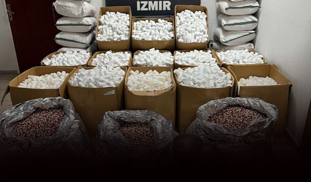 İzmir'de dev zehir operasyonu: 2,3 milyon sentetik hap ele geçirildi