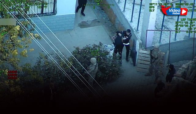 İzmir'de suç örgütüne hava destekli operasyon: Çok sayıda gözaltı!