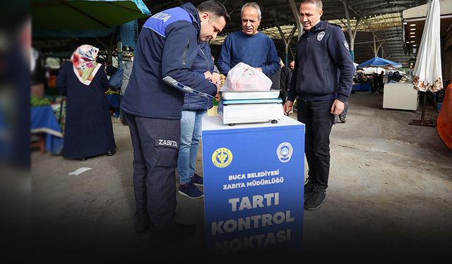 Buca’da semt pazarlarına ‘Tartı Kontrol Noktası’ geldi