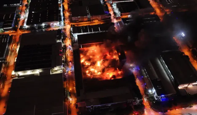 Kimyasal kaplama fabrikasında yangın