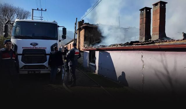 Tek katlı ev alevlere teslim oldu... Can kaybı yaşanmadı!