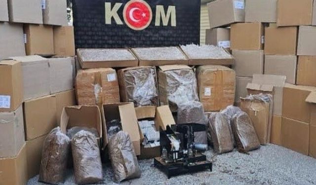 Uşak'ta 837 bin bandrolsüz makaron ele geçirildi