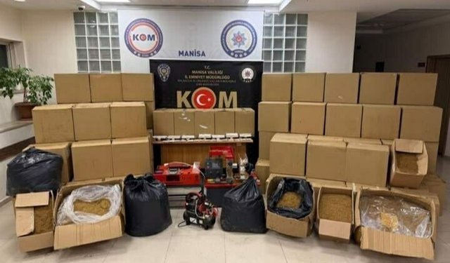 Manisa'da kaçak sigara baskını: 1 milyon makaron ele geçirildi!