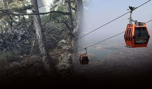 Denizli'de toprak kayması: Teleferik hattı kapatıldı!