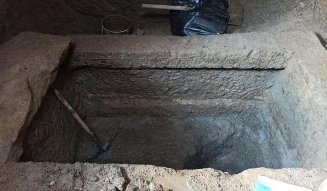 Altyapı çalışmasında lahit bulundu