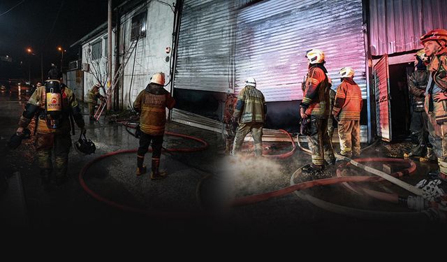 İzmir'de mobilya atölyesinde çıkan yangın 18 dakikada söndürüldü