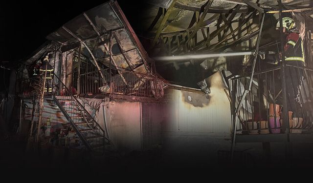 Prefabrik evde yangın faciası... Karı kocayı ölüm bile ayıramadı!