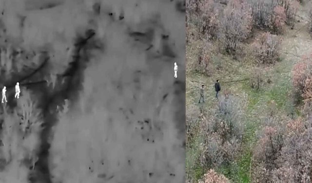 Termal drona takıldılar: Kaçak avcılar yakayı ele verdi!