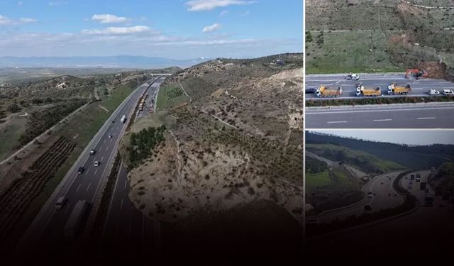 Toprak kaymasının olduğu İstanbul-İzmir Otoyolu'ndaki çalışmalar sürüyor