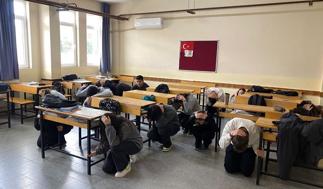 Datça'da deprem tatbikatı