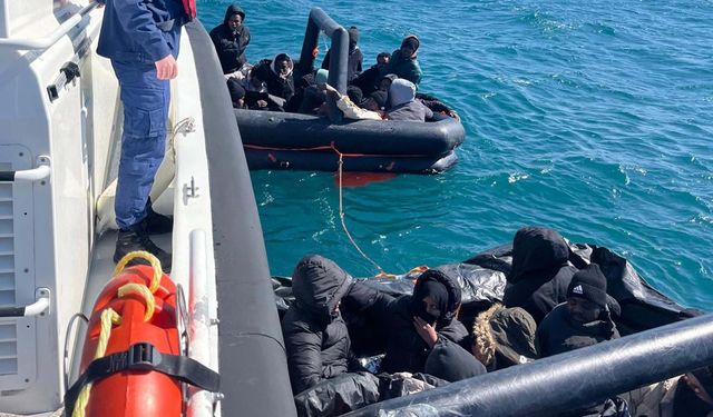Yunan unsurlarının geri ittiği 31 düzensiz göçmen Aydın'da kurtarıldı
