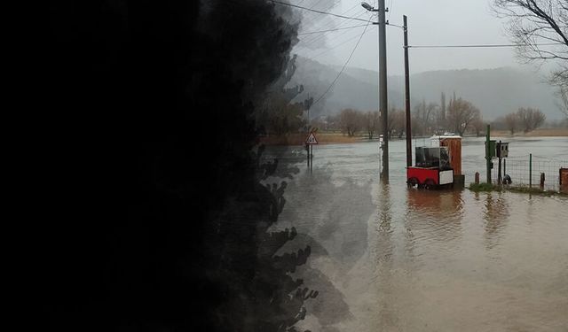 İzmir'de sağanak etkili oldu: Gölcük Gölü taştı