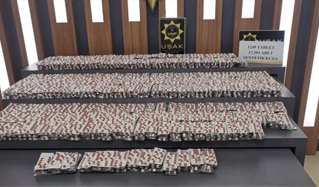 Uşak'ta uyuşturucu operasyonu: Binlerce yeşil reçeteli hap ele geçirildi
