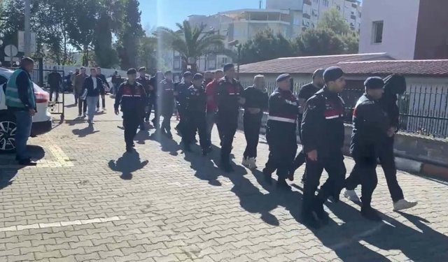 Aydın'da milyonluk bahis operasyonun 9 şüphelisi adliyede