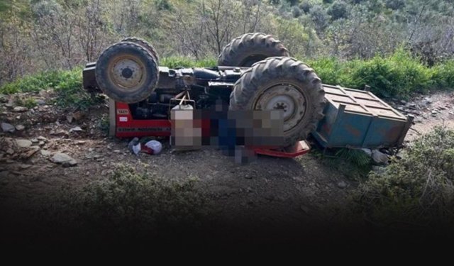 Kontrolden çıkan traktör devrildi... Bir aile yok oldu!