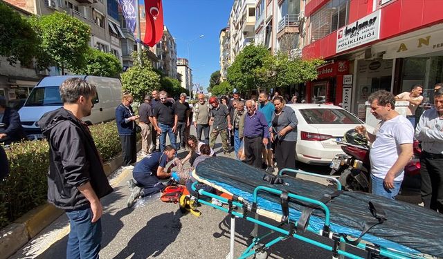 Aydın'da motosikletin yaya geçidinde çarptığı kadın ağır yaralandı