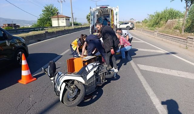 Nazilli'de devrilen motosikletteki 2 kişi yaralandı