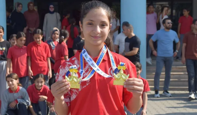 Avrupa şampiyonu Nehir, coşkuyla karşılandı