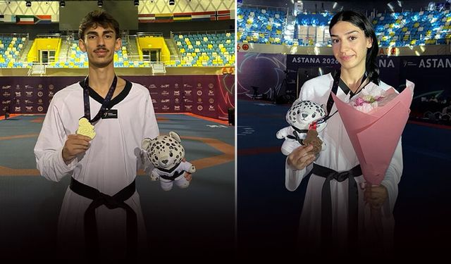 Kaan’dan altın, Zehra’dan bronz: İzmir'in gururları!