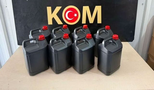 Muğla'da 415 litre etil alkol ele geçirildi