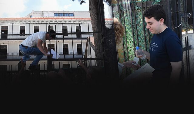 İzmir’de YKS’ye geç kalan öğrenciler demir kapılardan atlamaya çalıştı!