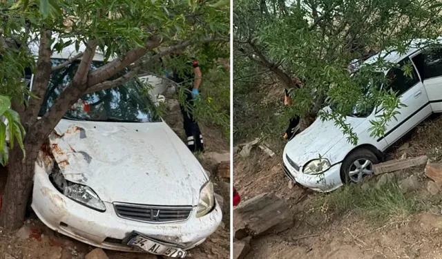 Kontrolden çıkan otomobil devrildi: 4 kişi hastanelik!