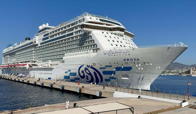 Bodrum'a denizden 2 bin 360 turist geldi