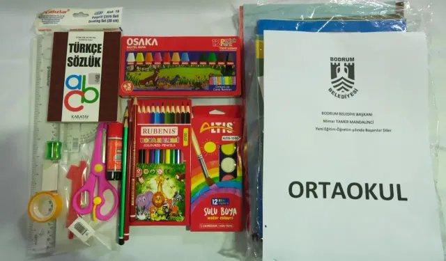 Bodrum Belediyesi'nden öğrencilere kırtasiye desteği