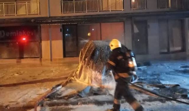 Muğla'da elektrikli otomobilde çıkan yangın söndürüldü