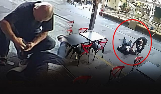 İnsanlık bitmiş dedirten anlar kameraya yansıdı... Fenalaşan gencin parasını çaldı!