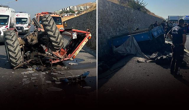 Çekici, traktöre arkadan çarptı: 1 ölü, 2 yaralı