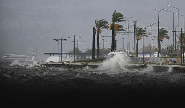 İzmir için 'kuvvetli rüzgar' ve 'fırtına' uyarısı