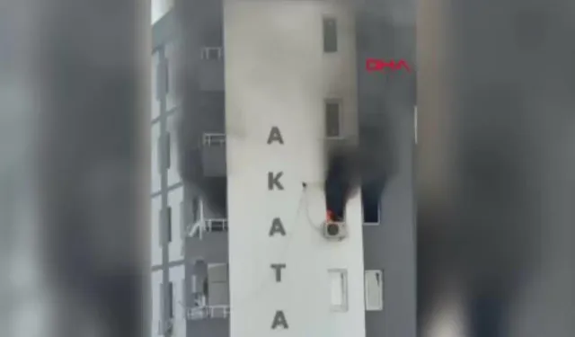 7 katlı apartmanda yangın paniği!