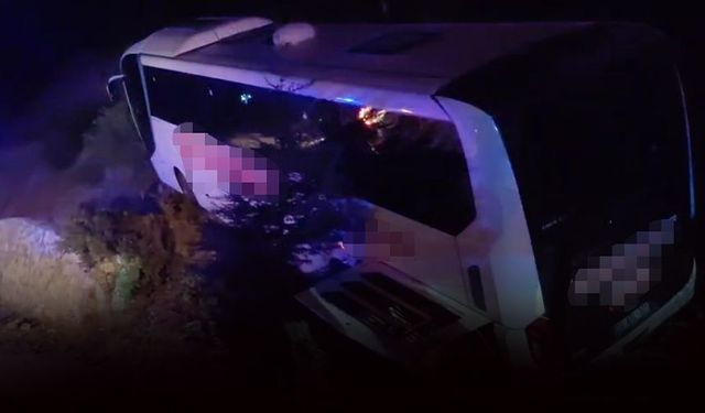 Manisa'da yolcu otobüsü yoldan çıktı: 18 kişi yaralandı!