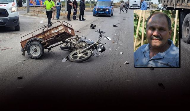 Sepetli motosiklet TIR ile çarpıştı: Sürücü hastanede hayatını kaybetti!