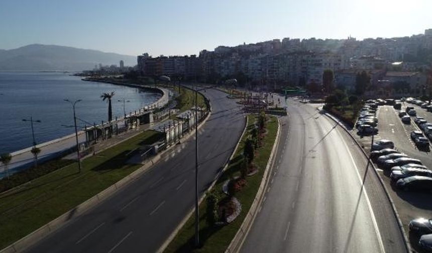 İzmir, kısıtlamanın 2'nci gününe de sessiz uyandı