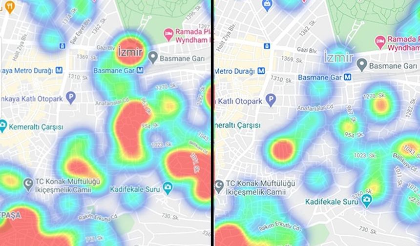 İzmir’in virüs haritası güncellendi! Kırmızılık azaldı ama tehlike devam ediyor