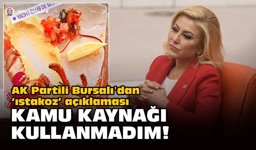 AK Partili Bursalı'dan ıstakoz açıklaması... Kamu kaynağı kullanmadım!