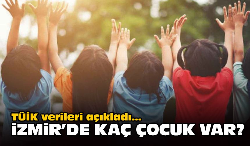 TÜİK verileri açıkladı... İzmir'de kaç çocuk var?
