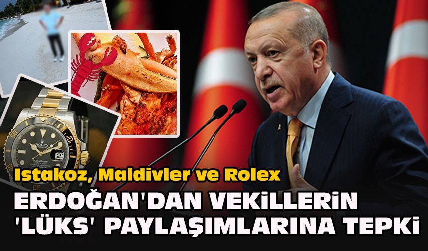 Istakoz, Maldivler ve Rolex... Erdoğan'dan vekillerin 'lüks' paylaşımlarına tepki