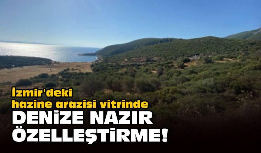 İzmir'deki hazine arazisi vitrinde... Denize nazır özelleştirme!