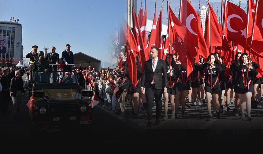 İzmir'de Cumhuriyet Bayramı kutlamaları başladı... Kentin dört bir yanı kırmızılara büründü