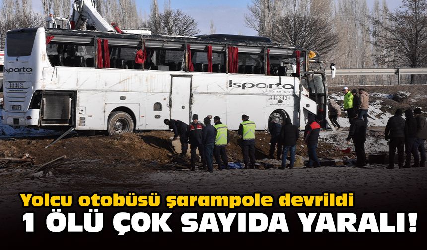 Yolcu otobüsü şarampole devrildi... 1 ölü çok sayıda yaralı!