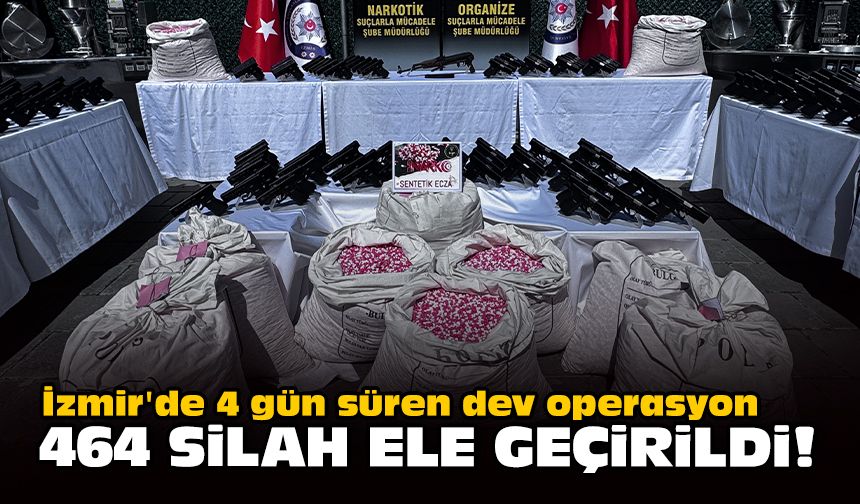 İzmir'de 4 gün süren dev operasyon: 464 silah ele geçirildi!