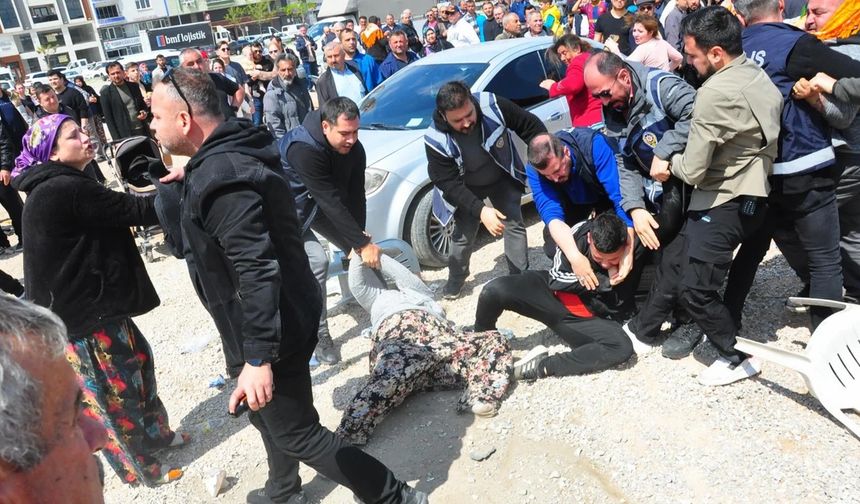 Manisa'da deve güreşinde arbede