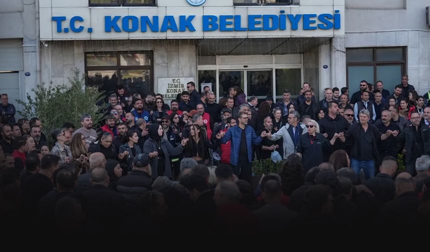 Konak Belediyesi'nde TİS krizi devam ediyor... İşçilerden iş bırakma eylemi!