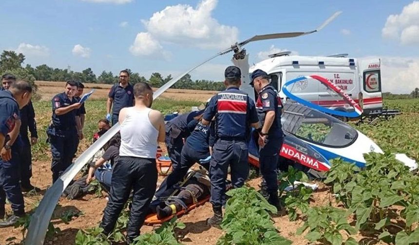 Jandarmaya ait 'cayrokopter' düştü: Yaralılar var...