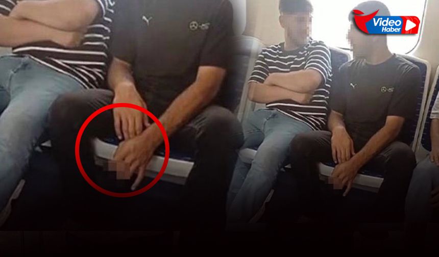 İZBAN'DA akılalmaz görüntüler... Kimseye aldırış etmedi!